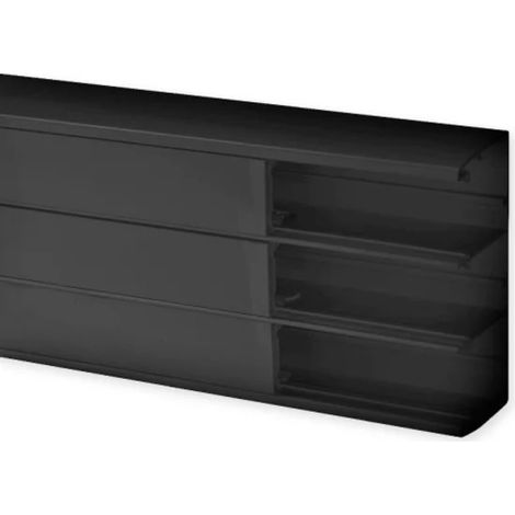 Goulotte d'installation clip45 TerCia TA-C45 164x55 3 compartiments noire IBOCCO B45117