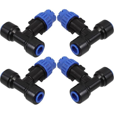 Raccords rapides pour tuyau d'irrigation goutte à goutte, adaptateurs en plastique (lot de 4) (1/5)