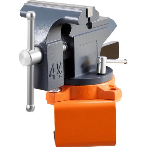 Mophorn Morsa da Banco Portatile con Base Girevole, Morsetto Rotante a Sgancio Rapido 114,3 mm, Realizzata in Ghisa, Ideale per Lavorazione di Legno e Metallo, Foratura, Segatura e Taglio di Condotti