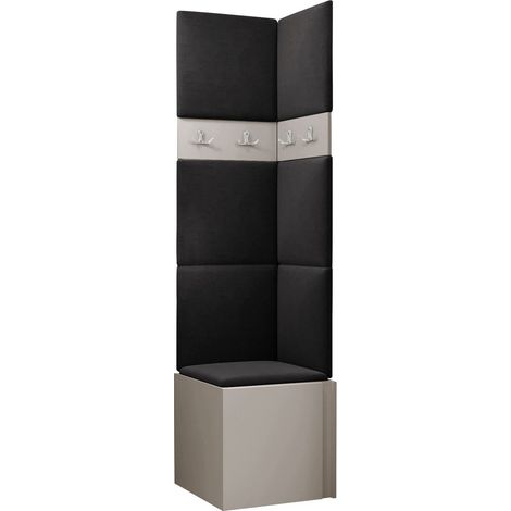 Conjunto para recibidor Pinis XXI, Polo 897, 186x42x46cm, Tapiz, Aglomerado laminado, Colocada, Montada en la pared (1/5)