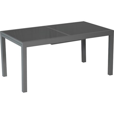 Ausziehtisch 150 (210) x 90 cm graphitfarbenes Gestell