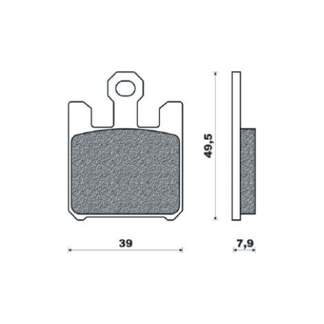 PASTILLAS DE FRENO BRENTA KH369/4 DE METAL SINTERIZADO (DORADO) (FT 4119)