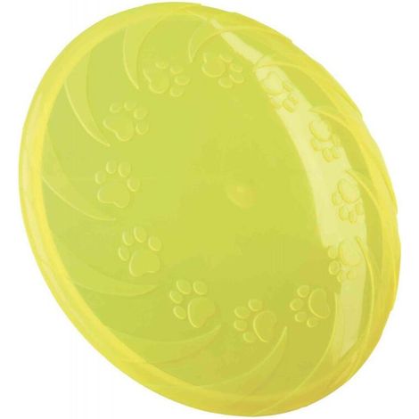 Frisbee pour chien, en TPR, flotte et convient aux chiens. Diamètre : 18 cm. Couleur : aléatoire. (1/4)