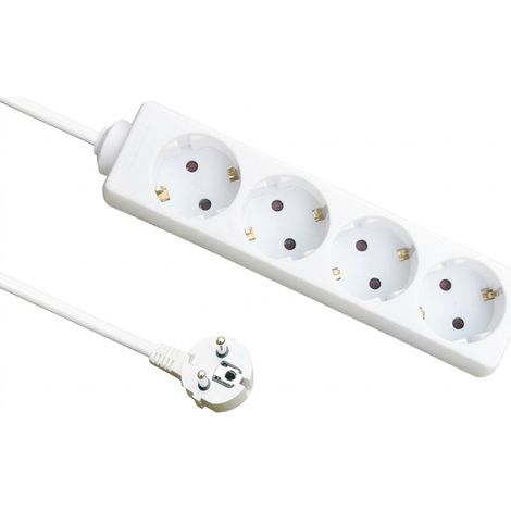 Prise multiple 4 prises cable 3m 3gx1,5mm cuivre 3500w max