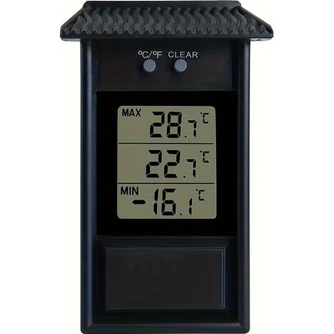 1 thermomètre numérique, jauge de température pour plantation en serre ou à domicile avec valeurs maximales et minimales (1/5)