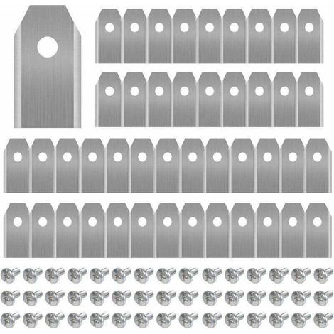 Rasenmähermesser, 45 x Titan-Messer für alle Husqvarn/Automower/Yardforce/Gardena Mähroboter (3g-0,75 mm) mit 45 Schrauben, Ersatzmesser für die Modelle 105, 310, 315,... (1/4)