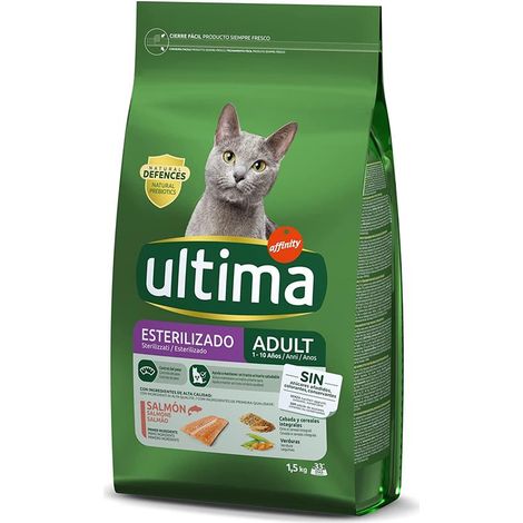 KIT SET 4 PZ ULTIMA CAT CROCCANTINI PER GATTI ADULTI STERILIZZATI SALMONE