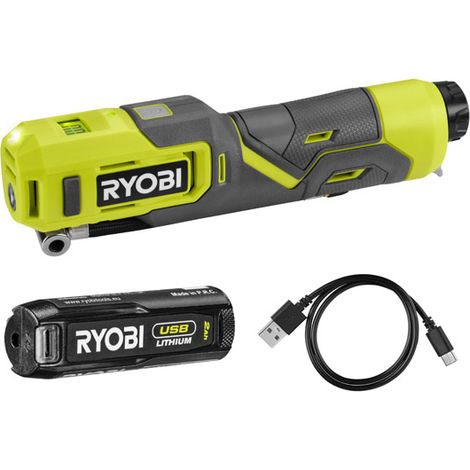 Ryobi USB Lithium High Pressure Inflator Kit (1 x 2.0Ah) 4V RI4-120G