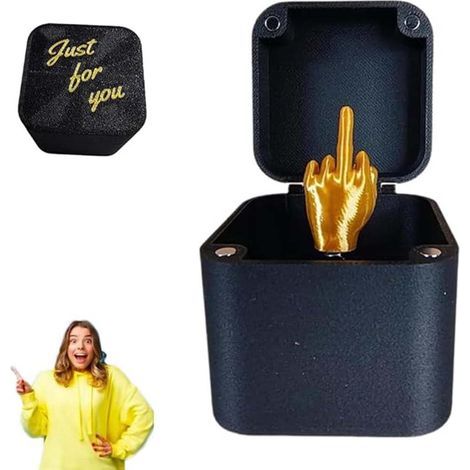 Mittelfinger in der Box, Überraschungsgeschenkschrank, Mittelfinger-Spaßbox, Mittelfinger-Pop-Up-Überraschungsgeschenk für Erwachsene, Lustiges Weihnachtsgeschenk, Dekorationsgeschenk (1/5)