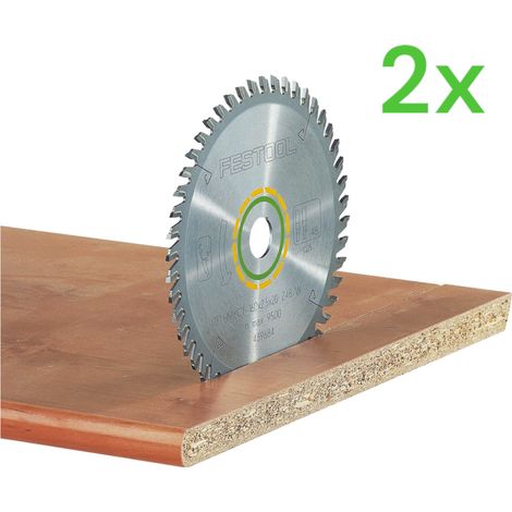 Lama circolare Festool HW 190x2,8x30 W48 WOOD FINE CUT 2 pezzi ( 2x 486297 ) 190 x 2,8 x 30 mm 48 denti per legno massiccio, rivestito, pannelli impiallacciati