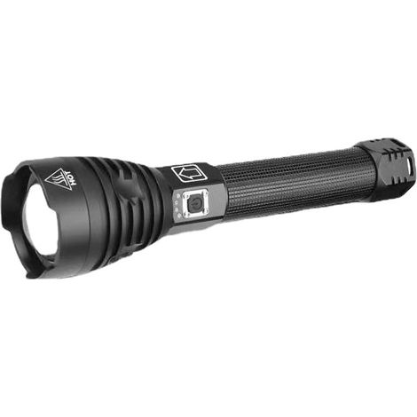 Lampe torche Floleo XHP90 à forte luminosité avec indicateur de charge et dragonne, et lampe torche zoom P90 à forte luminosité. (1/5)