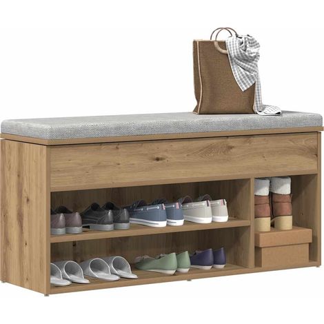 Schuhbank Artisan-Eiche 102x30,5x45 cm Holzwerkstoff