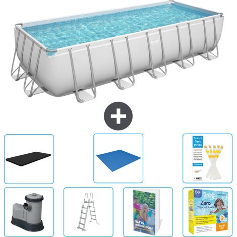 Bestway Power Steel Rechteckig - 640x274x132 cm - 8-teilig S546