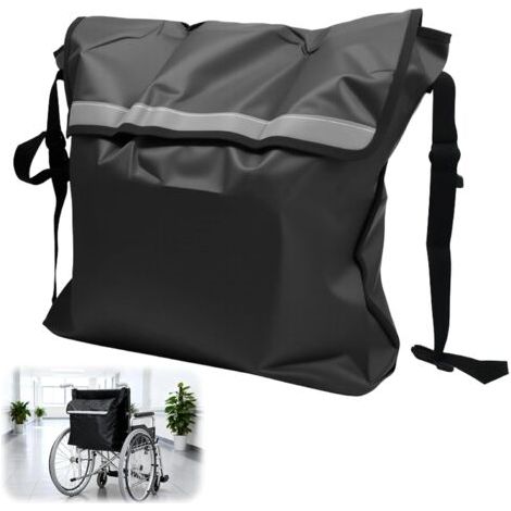 Sac De Rangement pour Fauteuil Roulant, Sac Étanche en Tissu Oxford avec Bande Réfléchissante, Grand Sac À Dos Universel pour Fauteuils Roulants Déambulateurs Et Scooters (1/5)