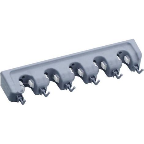Porte-Balai Mural - ABS - 5 Emplacements - 40,5 Cm - Pour Entrée Intérieure (1/2)