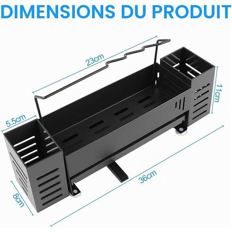 Stainless Steel Kitchen Sink Organizer with Drain Tray (1/4)