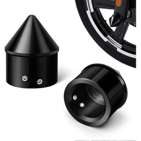 Vorderrad-Achsmutternabdeckungen für Harley, CNC-gefräste Achsmutternkappen für Harley Davidson Touring/Sportster/Dyna/Trike Glide ab Baujahr 2008 (1/5)
