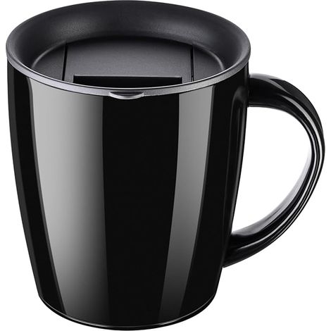 Tasse à café isotherme en acier inoxydable avec poignée et couvercle voyage double paroi sous vide Gobelet de camping pour hommes femmes (1/5)