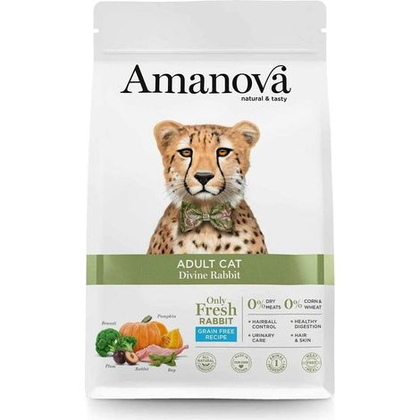Getreidefreies, ausgewachsenes Katzenfutter mit Kaninchen, hochwertige Qualität, 1,5 kg