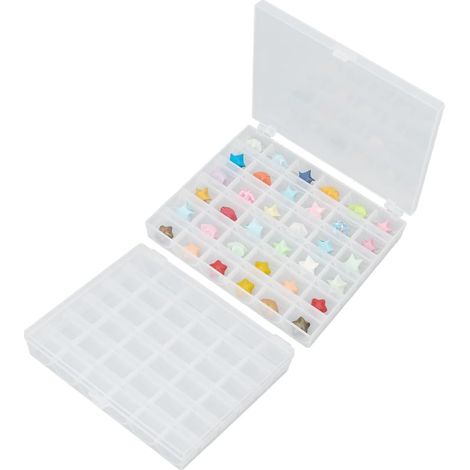 2 boîte de Bobines Vides à 36 emplacements Boîte de Rangement Transparente pour Bobines de Fil à Coudre Portable en Plastique pour Machines à Coudre Fils Broderies Perles Bijoux (1/5)