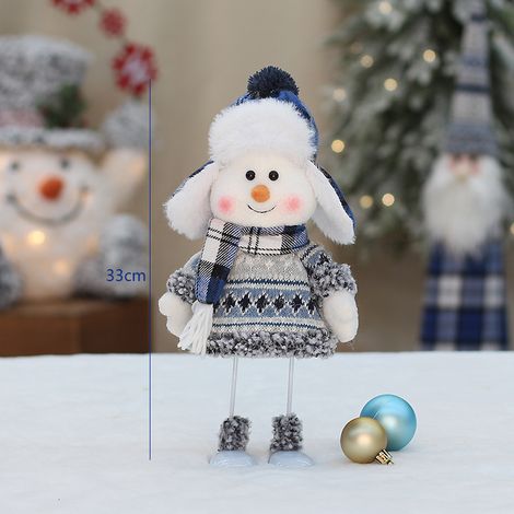 Mub - Poupée de Noël mignonne, balançoire à ski, bonhomme de neige, décoration, cadeaux de Noël (1/3)