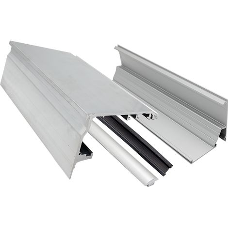 900KPRO1L Kit profili in alluminio L=4500 mm. Profilo, profilo copertura anodizzato, profilo binario, profilo in gomma antivibrante
