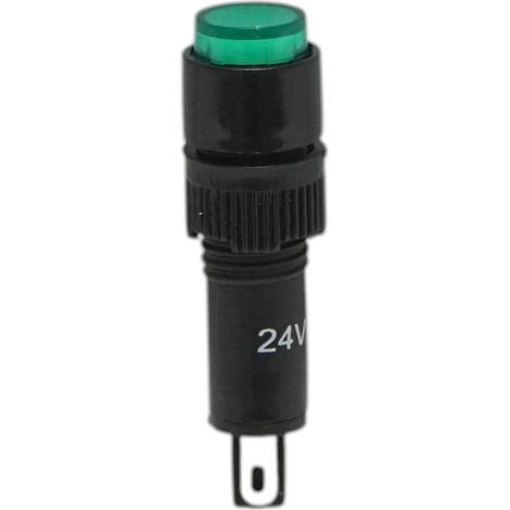 Indicatore di segnale industriale LED verde 24V Ø 8mm Breckner Germany (1/4)