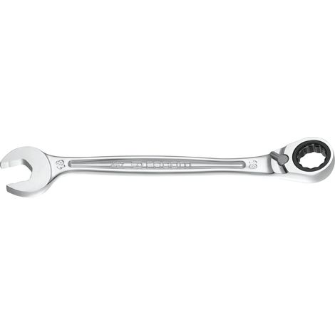 Facom – Clé mixte à cliquet plate 13 mm – Mécanisme compact et réversible – Angle de reprise 5° – Prise en main Ultra-Grip