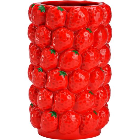 Vase multi fraises en ceramique 12x19x12cm