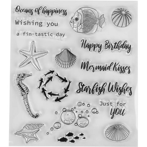 Clear Stamps Paste Repeatedly Clear Imprint DIY Production TPR Card Making Stamps for Photo Album Invitation (1/5)