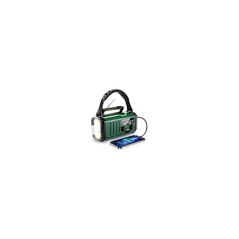 Radio d'urgence, batterie 10000 mAh, radio météo AM/FM, lampe torche LED et lampe de lecture, alarme SOS. (1/5)