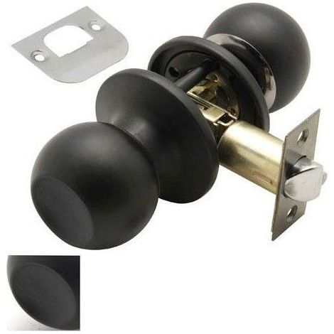 Poignée de porte noire simple 60/70 mm – Pour couloir – Réglable – Design moderne et épuré