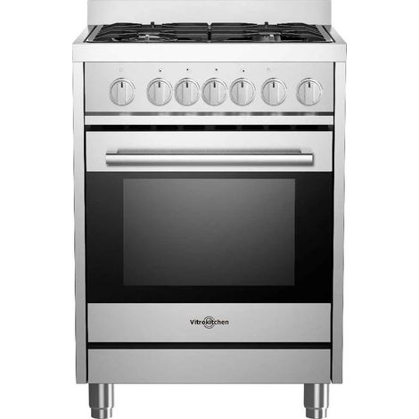 Cuisinière vitrokitchen st6060ib 4 brûleurs four 68L (1/3)