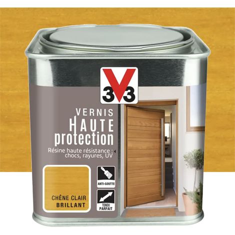 Vernis bois V33 Haute Protection Chêne clair brillant 0,25 L (1/2)