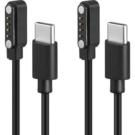 Lot de 2 câbles USB C magnétiques - Enregistreur vocal PLAUD Note AI - Câble de 2 FT - Accessoire de recharge facile et de sauvegarde (1/5)