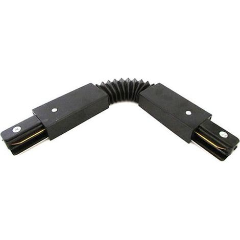 Giunto Connettore Curva Flessibile Per Binario Monofase Colore Nero Doppio Teste Per Monofase