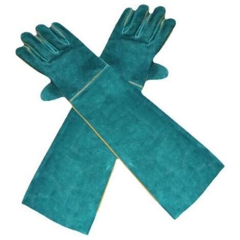 Anti-Morsure Gants de Manutention pour Animal, Sécurité Cuir Gants de Travail pour Le Bain, Le Toilettage, la Manipulation Chien, Chat, Oiseau, Serpent, Lézard, Reptile - Gants de Protection (1/4)