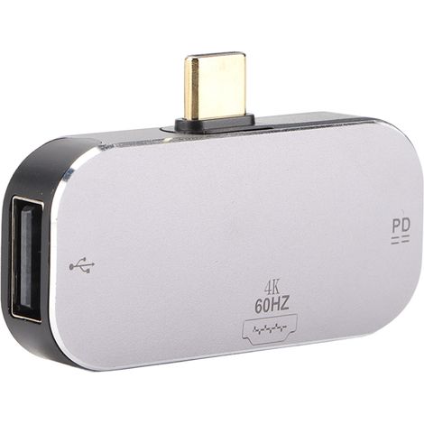 Station d'accueil USB-C 3 en 1 (Type C mâle vers interface multimédia HD) et USB-A/Type C femelle pour Windows et Android (1/5)