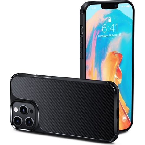 1,5 mm dicke, durchscheinende, kratzfeste Schutzhülle aus PC TPU mit Rückseite aus Kohlefaser für iPhone 13 Pro Max (16,5 x 8,35 x 1,32 cm) (1/5)
