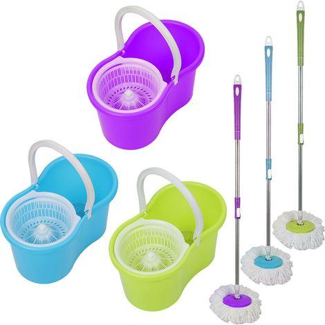 Ensemble de vadrouille et seau de,avec Turbo, MOP pour Nettoyage sols vert (1/5)