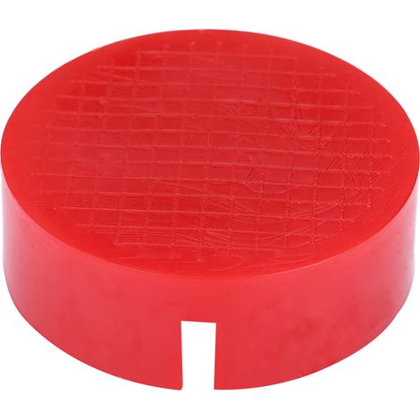 Patin de cric universel pour rail de guidage de châssis automobile de type auge, adaptateur en caoutchouc rouge pour cric de plancher (1/5)