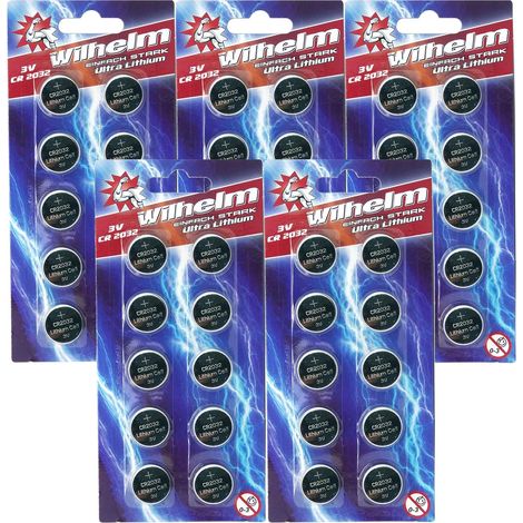 50 Piles Bouton Pile CR 2032 Batterie au Lithium Haute Performance CR2032 (1/5)