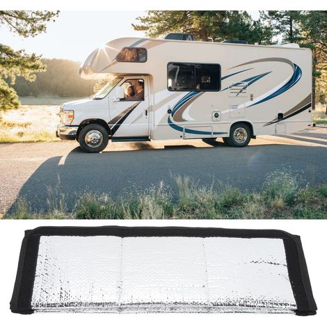 Faltbarer Verdunkelungsvorhang für Wohnmobile, 64 x 41 cm, doppelseitiger magnetischer Sonnenschutzvorhang, Sichtschutzvorhang (1/5)