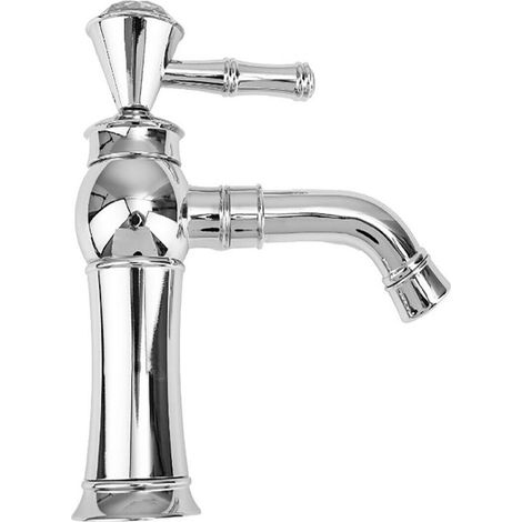 RUBINETTO BAGNO CASA STILE ANTICO DIAMANTE MISCELATORE LAVANDINO CROMATO 2303 (1/7)
