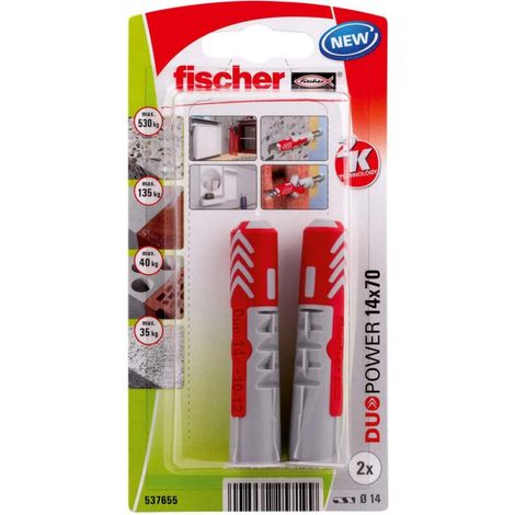 Tacos FISCHER, diámetro 14 x largo 70 mm Fischer