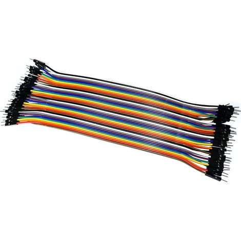 Câble DuPont 40P, double extrémité mâle-mâle, connecteur 1P mâle-mâle, longueur 20 cm, M11