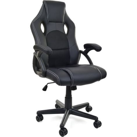 Gaming-Stuhl - Bürostuhl - Racer PRO - ECO-Leder - schwarz