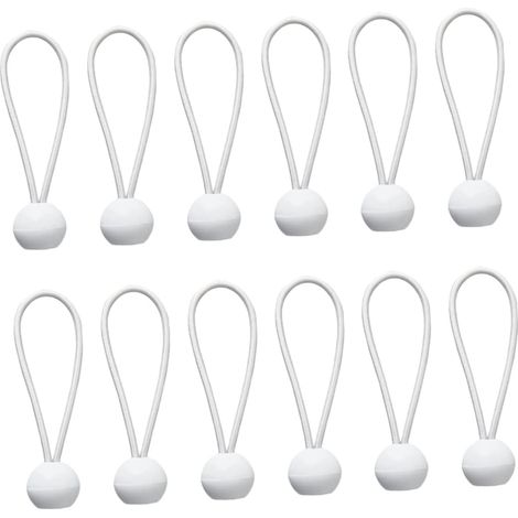 50pièces Lot de Tendeurs à Boule avec Sangle Élastique Et Cordon De Fixation pour Tente Bâche Ou Auvent (1/5)
