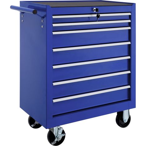 Carrello da officina blu a 7 cassetti 3408113