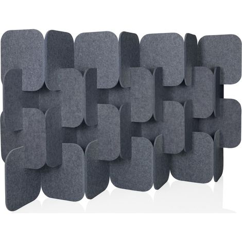 Cloison acoustique FLEXMIUT PLUG PET lot de 4 109 × 170 × 25 cm gris hjh OFFICE